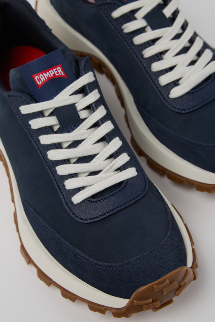 Camper Drift Trail VIBRAM - Blauer Herrensneaker aus Nubukleder und Textil.