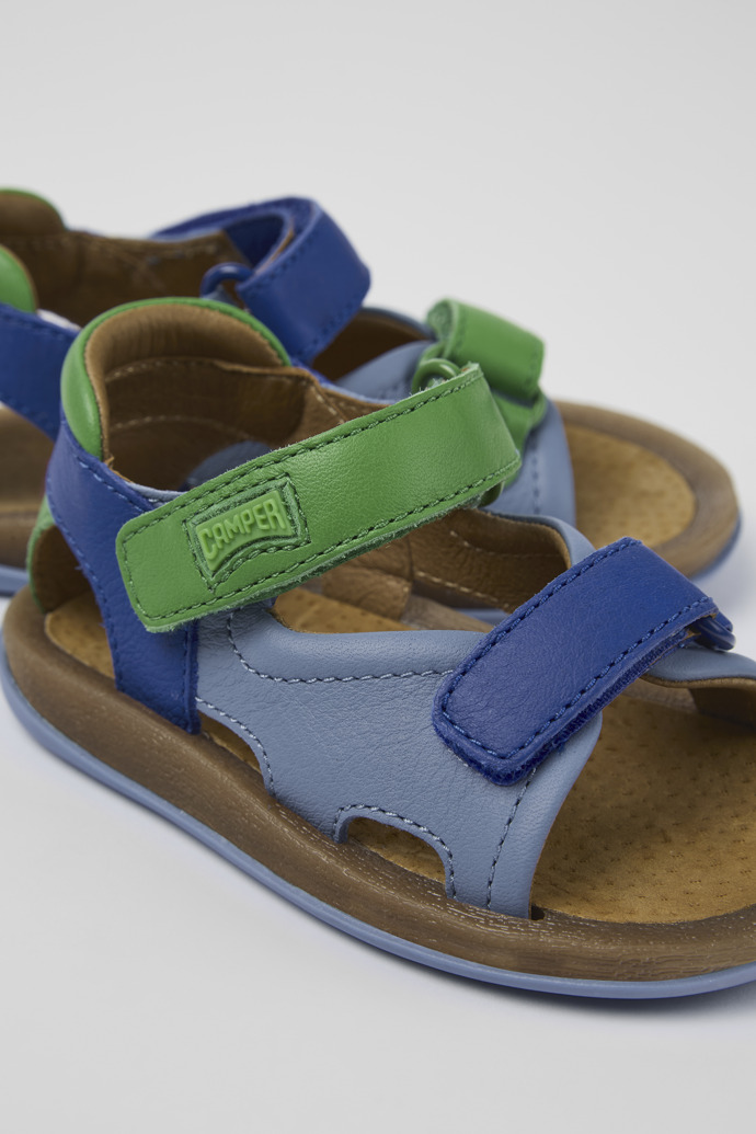 Camper Twins - Mehrfarbige Ledersandalen mit Doppelriemen