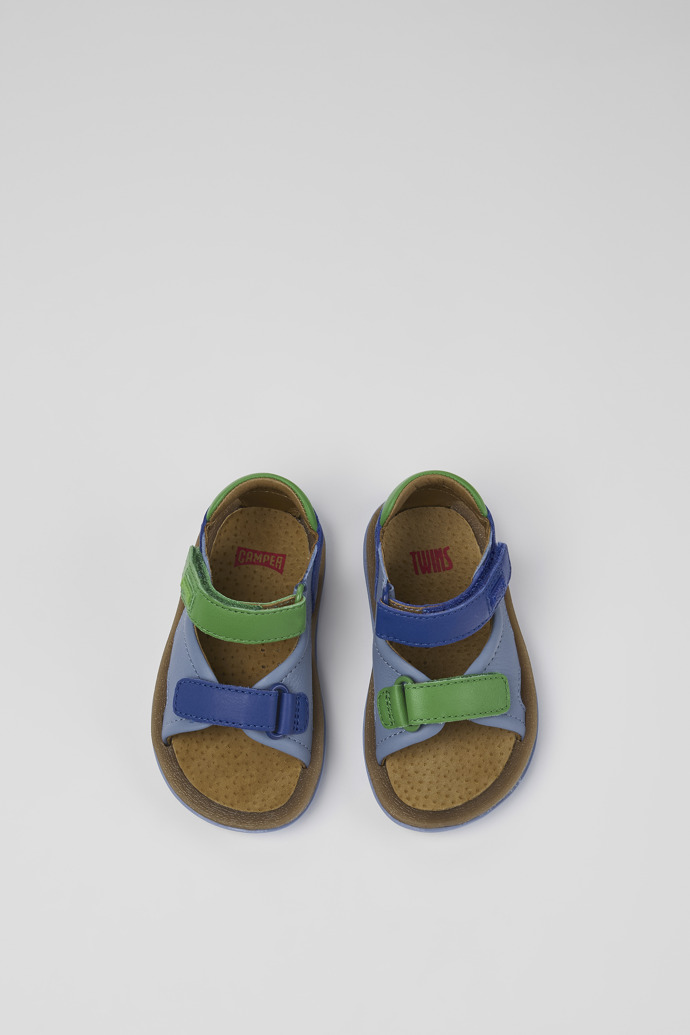 Camper Twins - Mehrfarbige Ledersandalen mit Doppelriemen