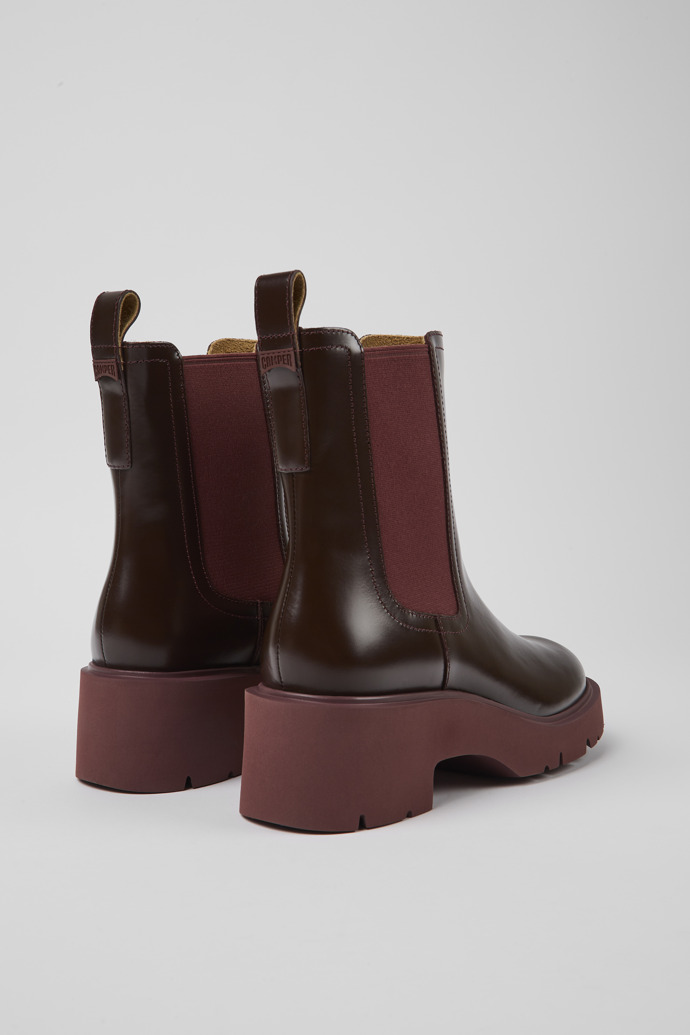 Camper Milah - Weinroter Chelseastiefel für Damen aus Leder