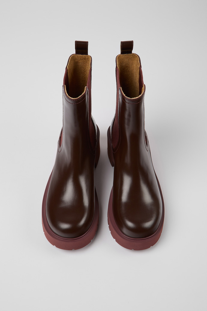 Camper Milah - Weinroter Chelseastiefel für Damen aus Leder