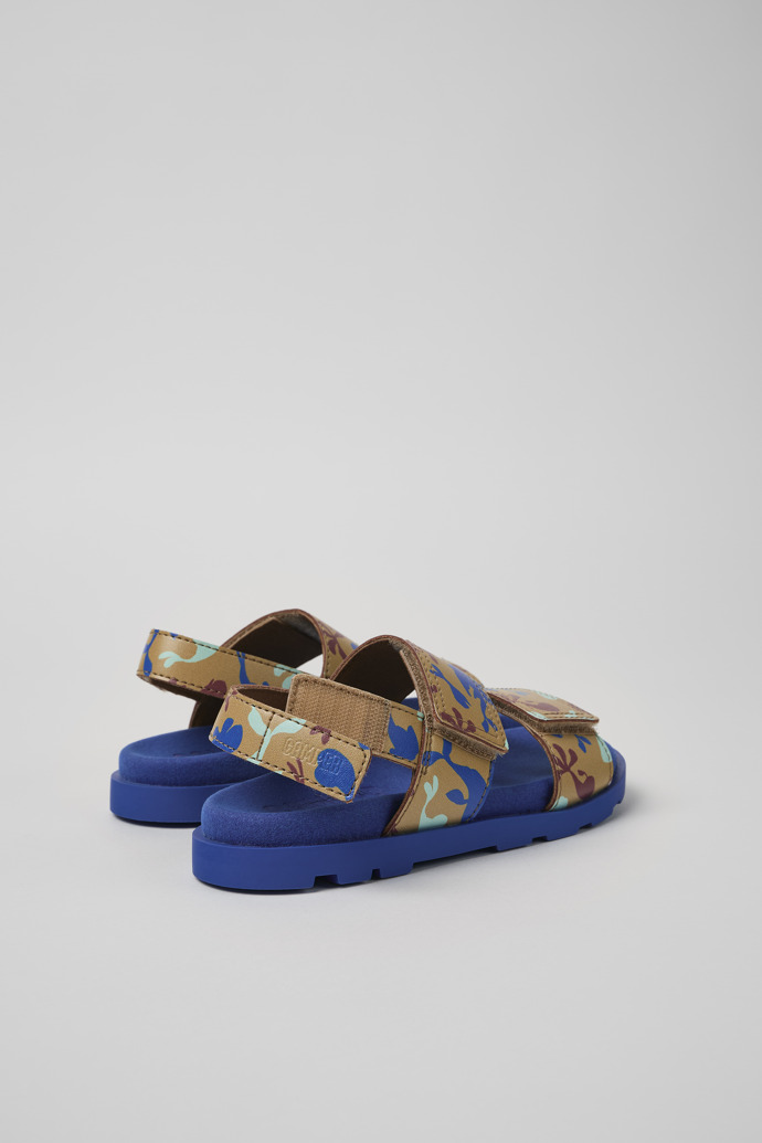 Camper Brutus Sandal - Mehrfarbige Ledersandalen mit Doppelriemen