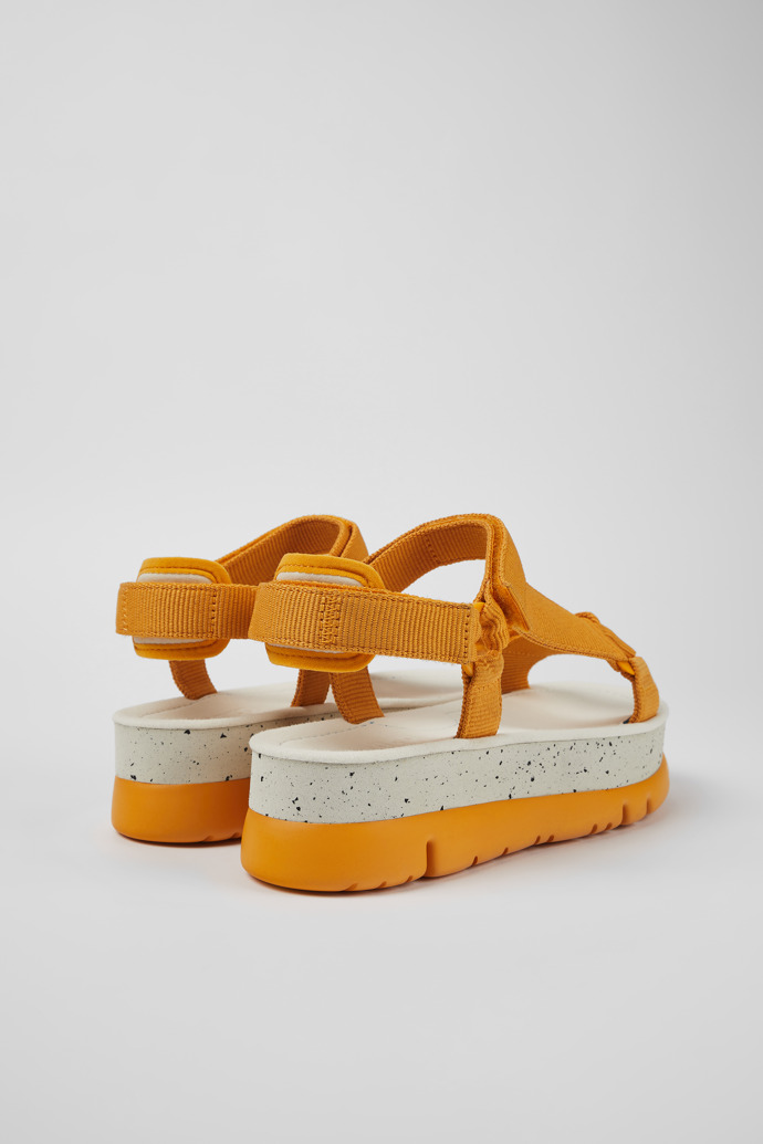 Camper Oruga Up - Orange Damensandalen aus Textil