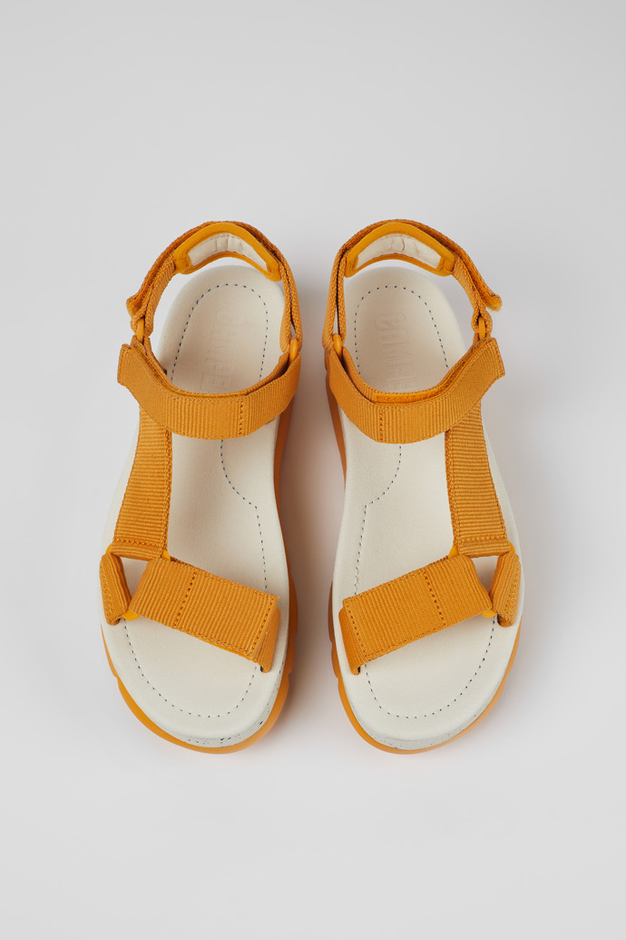 Camper Oruga Up - Orange Damensandalen aus Textil