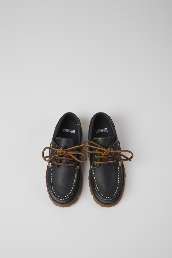Camper Compas - Blauer Kinderschuh aus Leder im Marinelook.