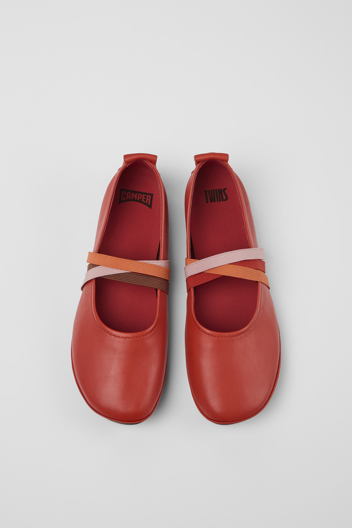 Camper Twins - Rote Lederballerinas für Damen