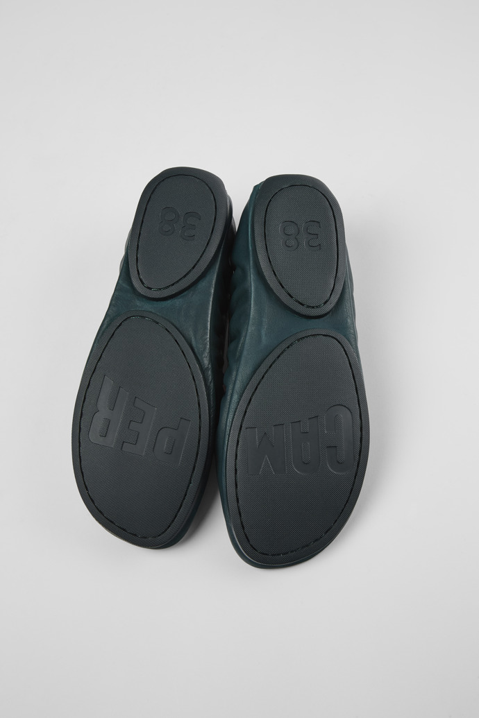 Camper Right - Grüne Damenballerinas aus Leder