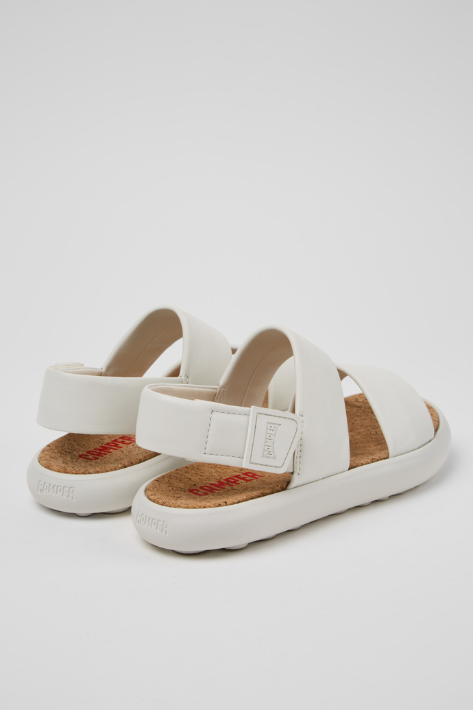 Camper Pelotas Flota - Weiße Ledersandalen für Damen.