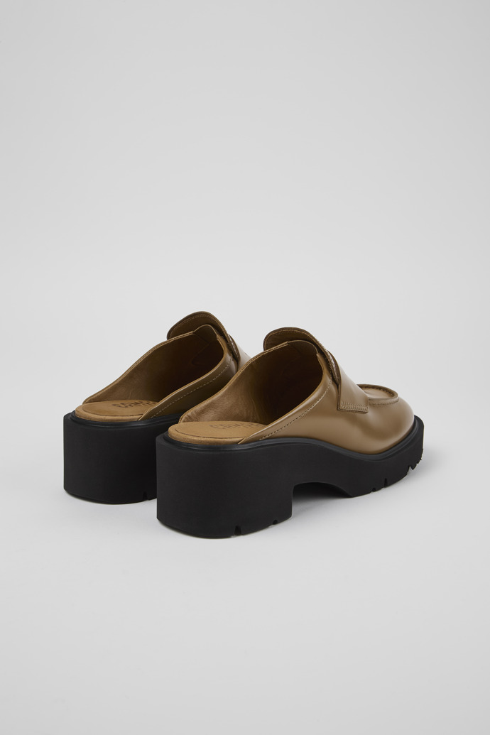 Camper Milah - Braune Lederclogs für Damen