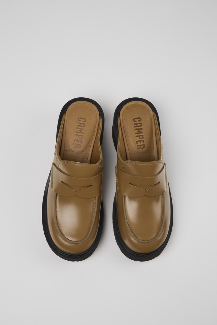 Camper Milah - Braune Lederclogs für Damen