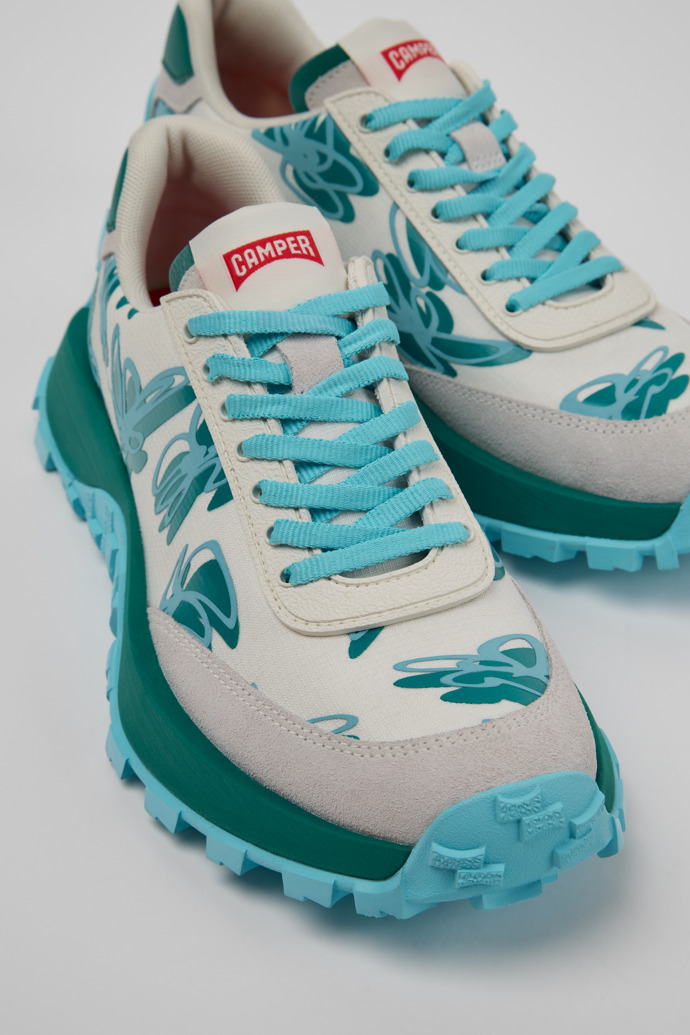 Camper Drift Trail VIBRAM - Mehrfarbige Damensneaker aus Recycling-PET und Nubukleder.