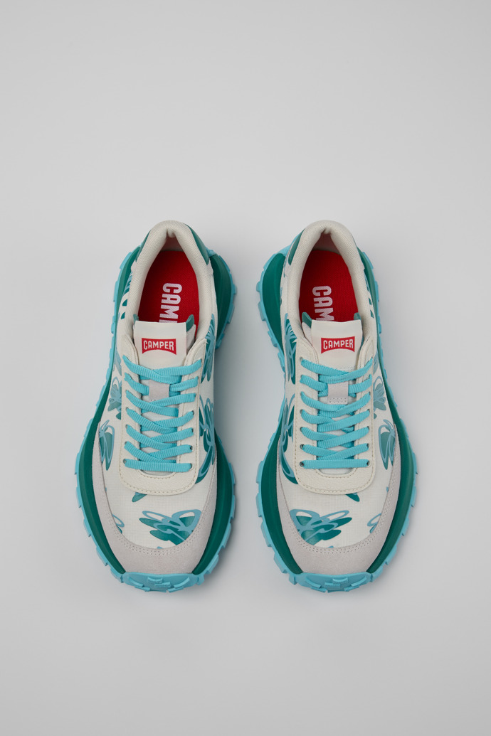 Camper Drift Trail VIBRAM - Mehrfarbige Damensneaker aus Recycling-PET und Nubukleder.