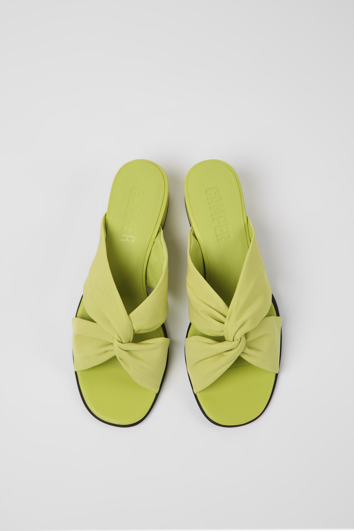Camper Katie - Grüne Damensandale aus Textil