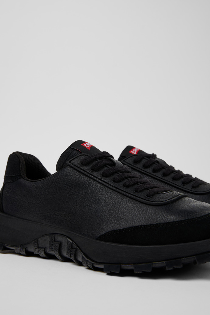 Camper Drift Trail - Schwarzer Herrensneaker aus Leder und Nubukleder.