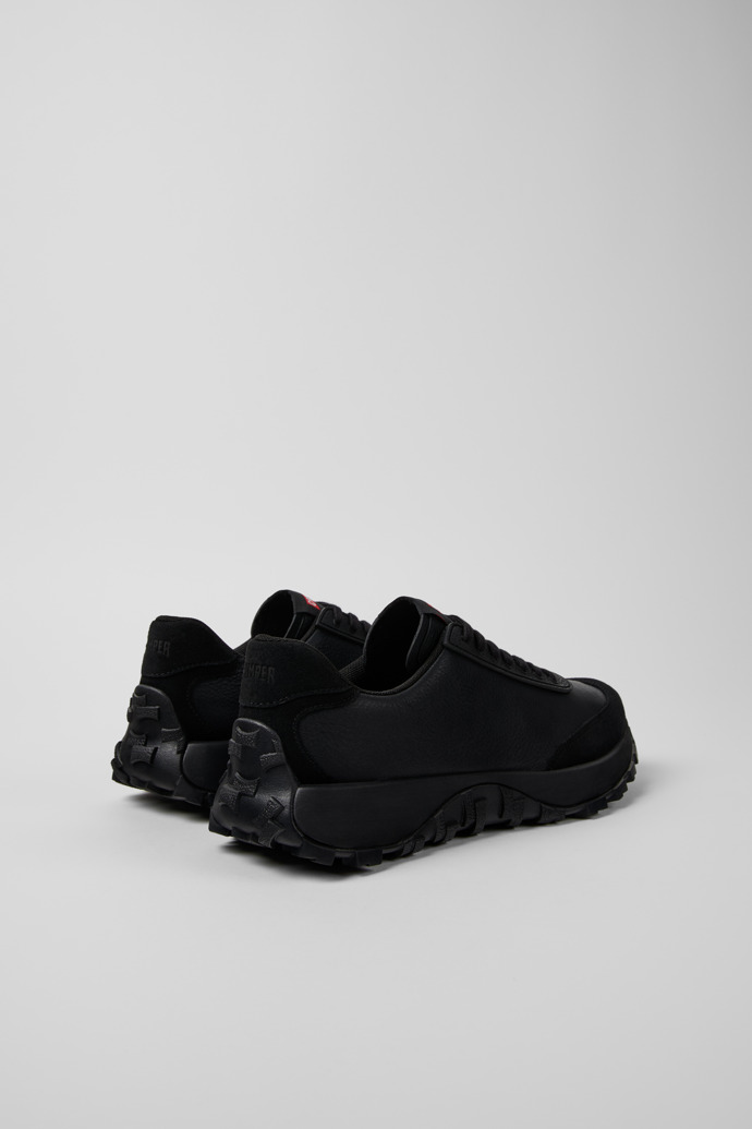 Camper Drift Trail - Schwarzer Herrensneaker aus Leder und Nubukleder.
