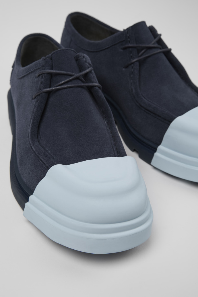 Camper Junction - Blauer Damenschuh aus Nubukleder