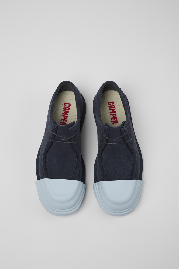 Camper Junction - Blauer Damenschuh aus Nubukleder