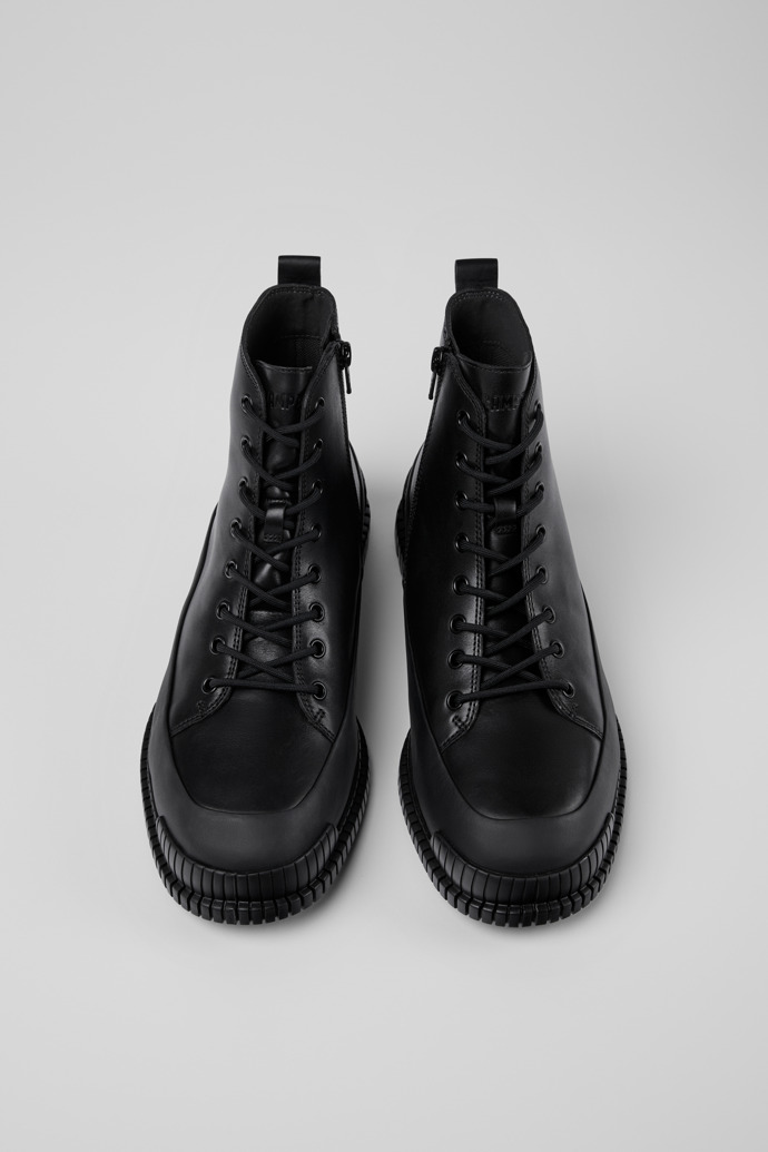 Camper Pix - Schwarzer Herrenhalbstiefel aus Leder.