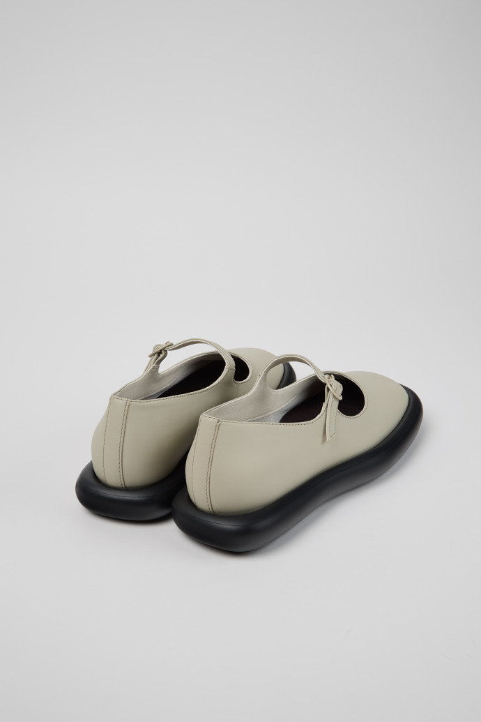 Camper Onda - Graue Lederballerinas für Damen.