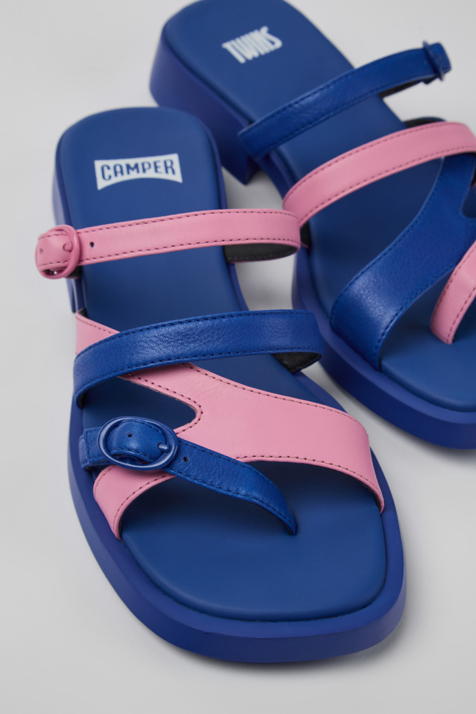 Camper Twins - Mehrfarbige offene Ledersandalen für Damen