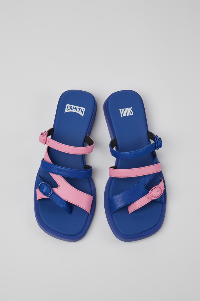 Camper Twins - Mehrfarbige offene Ledersandalen für Damen