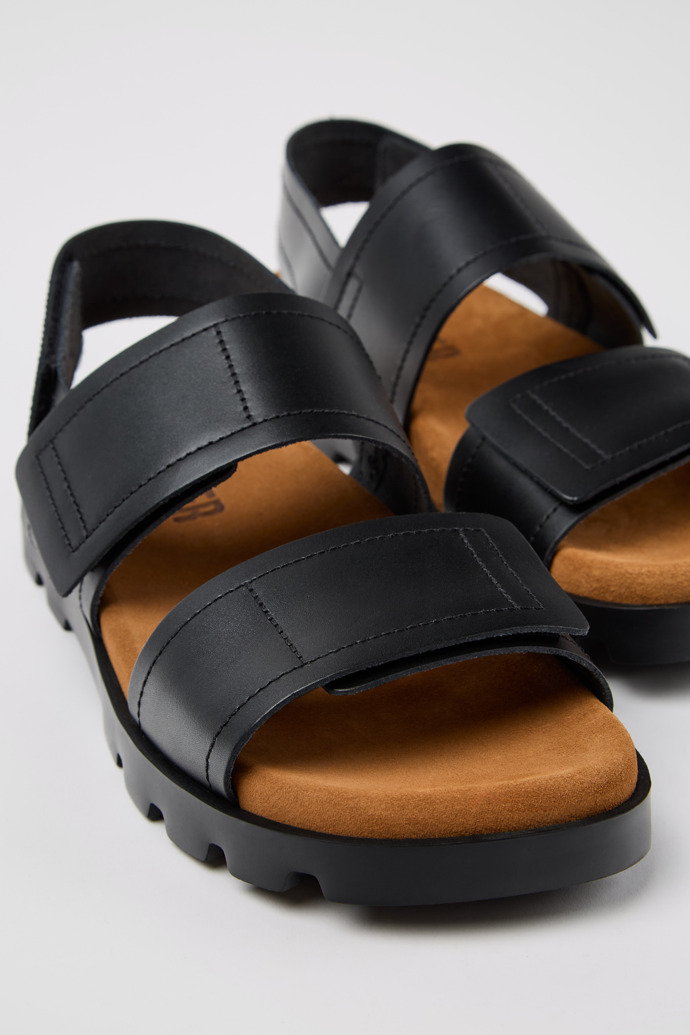 Camper Brutus Sandal - Schwarze Herrensandale aus Leder.
