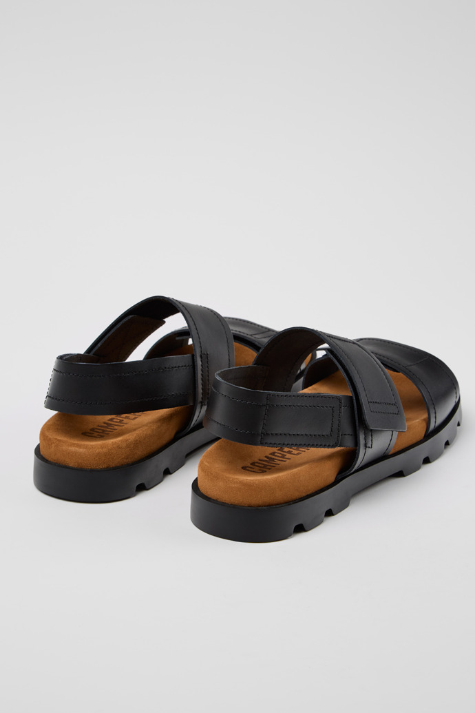 Camper Brutus Sandal - Schwarze Herrensandale aus Leder.