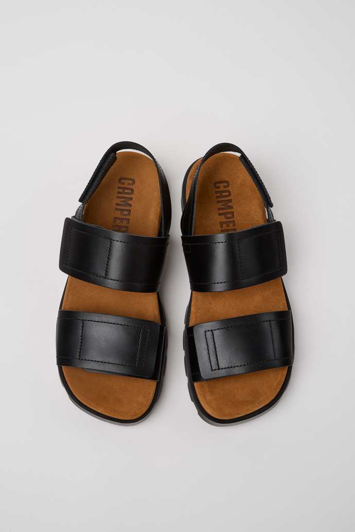 Camper Brutus Sandal - Schwarze Herrensandale aus Leder.