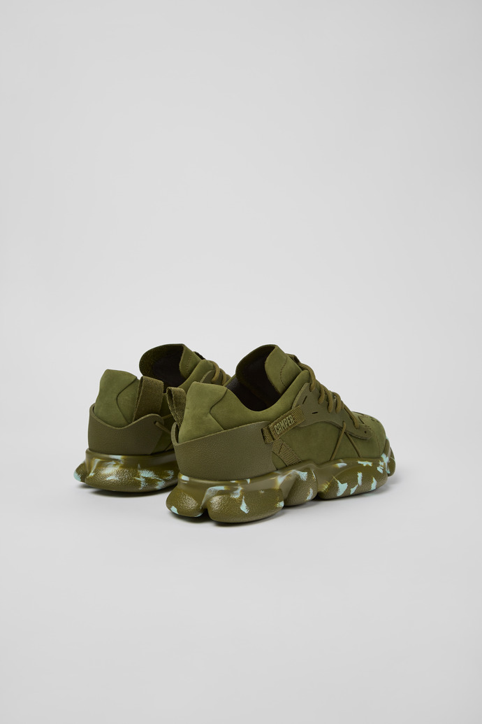 Camper Karst - Grüner Damensneaker aus Nubukleder/Textil
