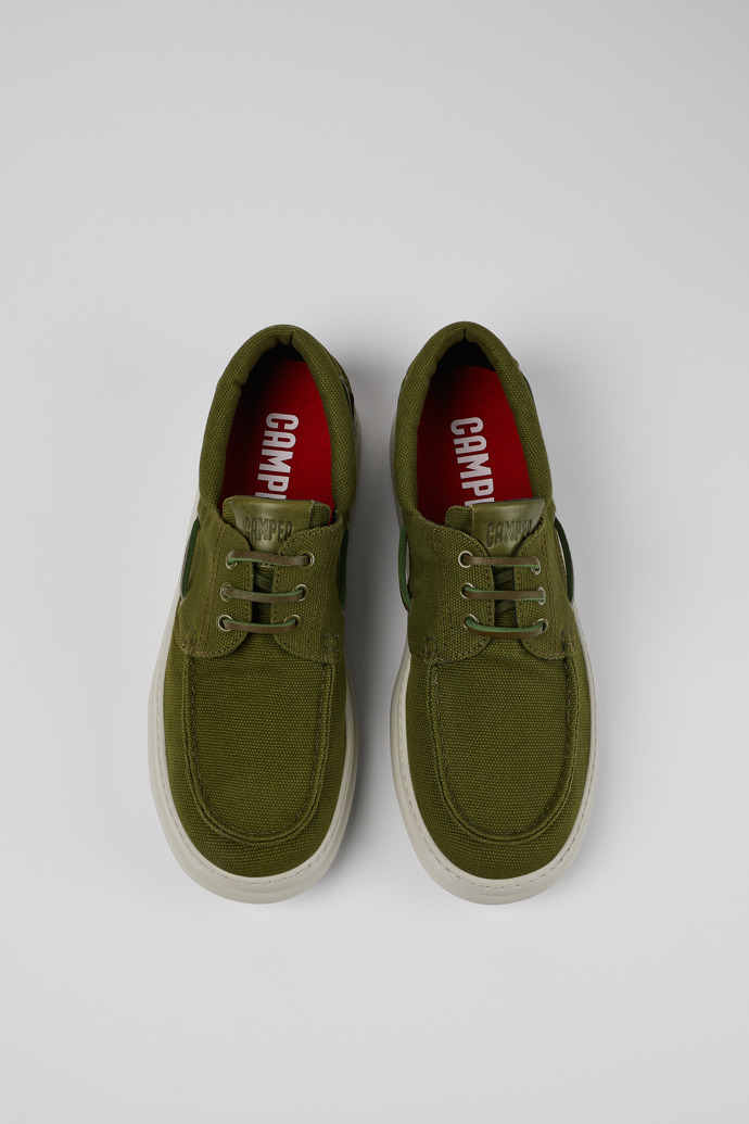 Camper Runner - Grüner Bootsschuh aus Textil für Herren