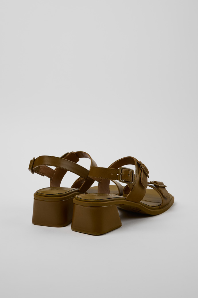 Camper Kora Sandal - Grüne Ledersandalen für Damen.