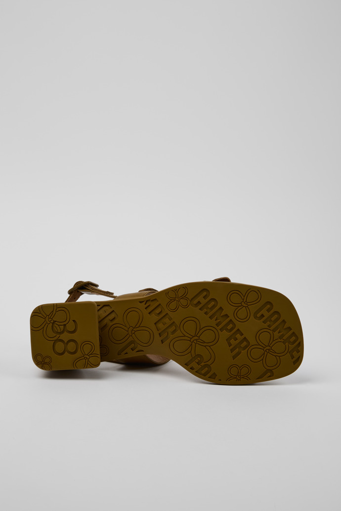 Camper Kora Sandal - Grüne Ledersandalen für Damen.