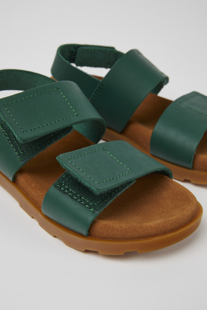Camper Brutus Sandal - Grüne Kindersandale aus Leder