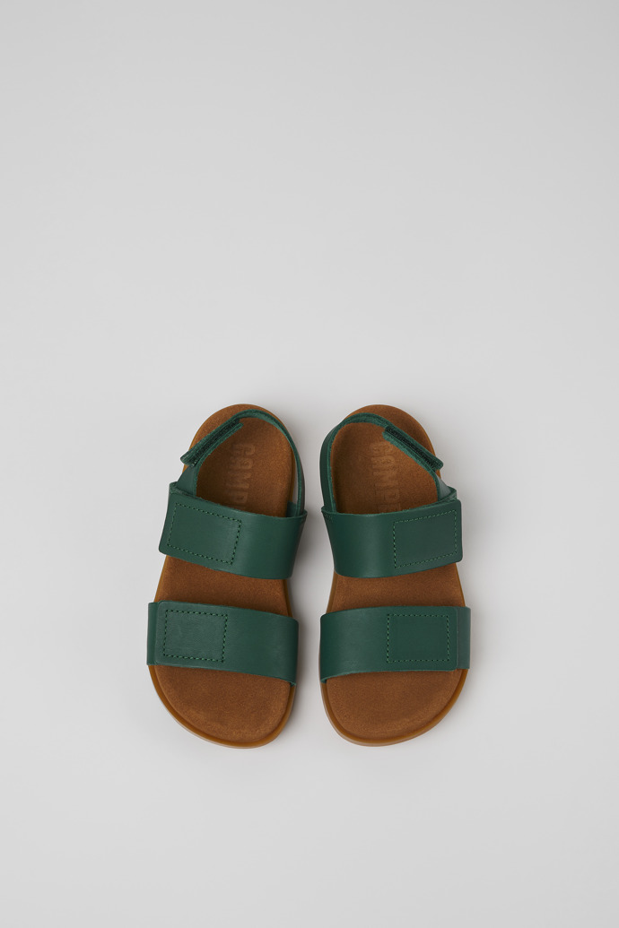 Camper Brutus Sandal - Grüne Kindersandale aus Leder