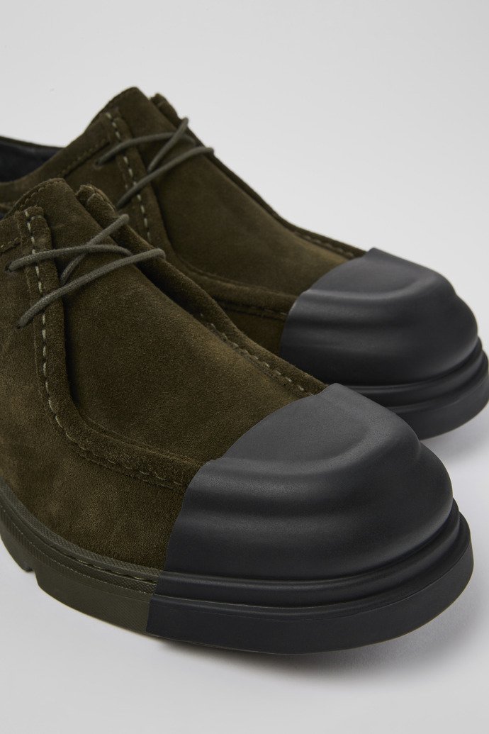 Camper Junction - Grüne Wallabee-Damenschuhe aus Nubukleder