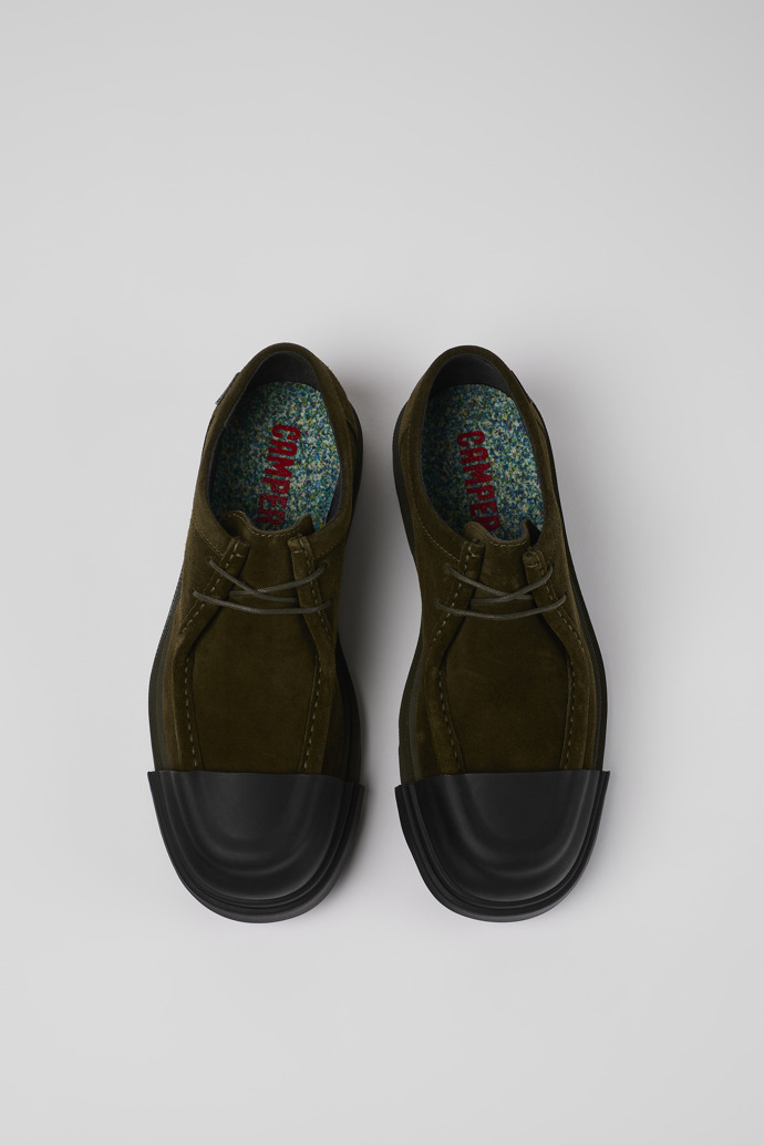 Camper Junction - Grüne Wallabee-Damenschuhe aus Nubukleder