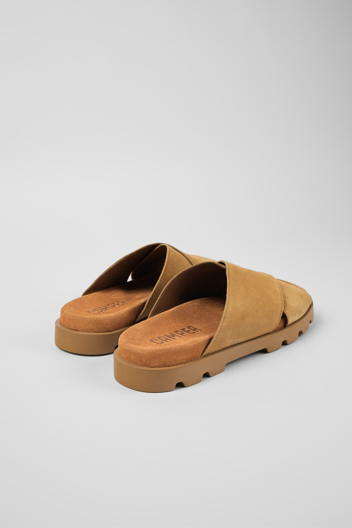 Camper Brutus Sandal - Beige Herrensandalen aus Nubukleder mit Kreuzriemen