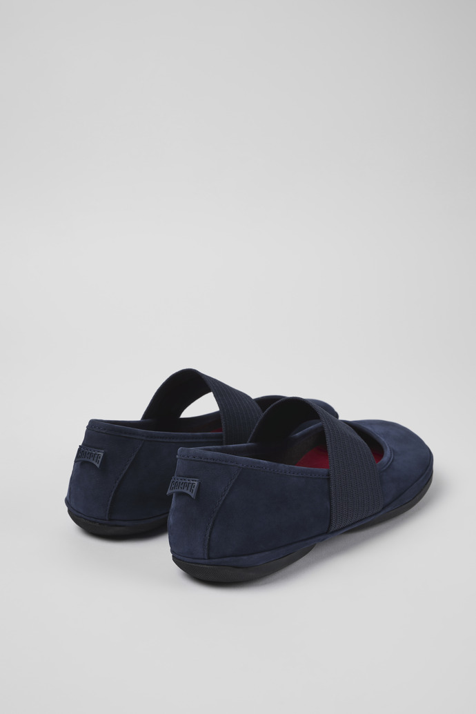 Camper Right Nina - Hellblauer Ballerina aus Nubukleder für Damen.
